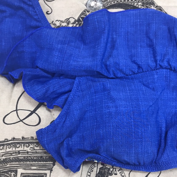💥 Vera Bradley Chambray Maliyah Ruffled BikiniTop - Picture 5 of 11